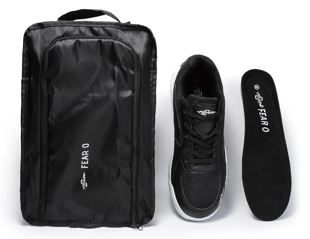 Fear0 NJ Chaussures de marche noires tout-en-un pour hommes avec voûte plantaire haute et soutien ferme