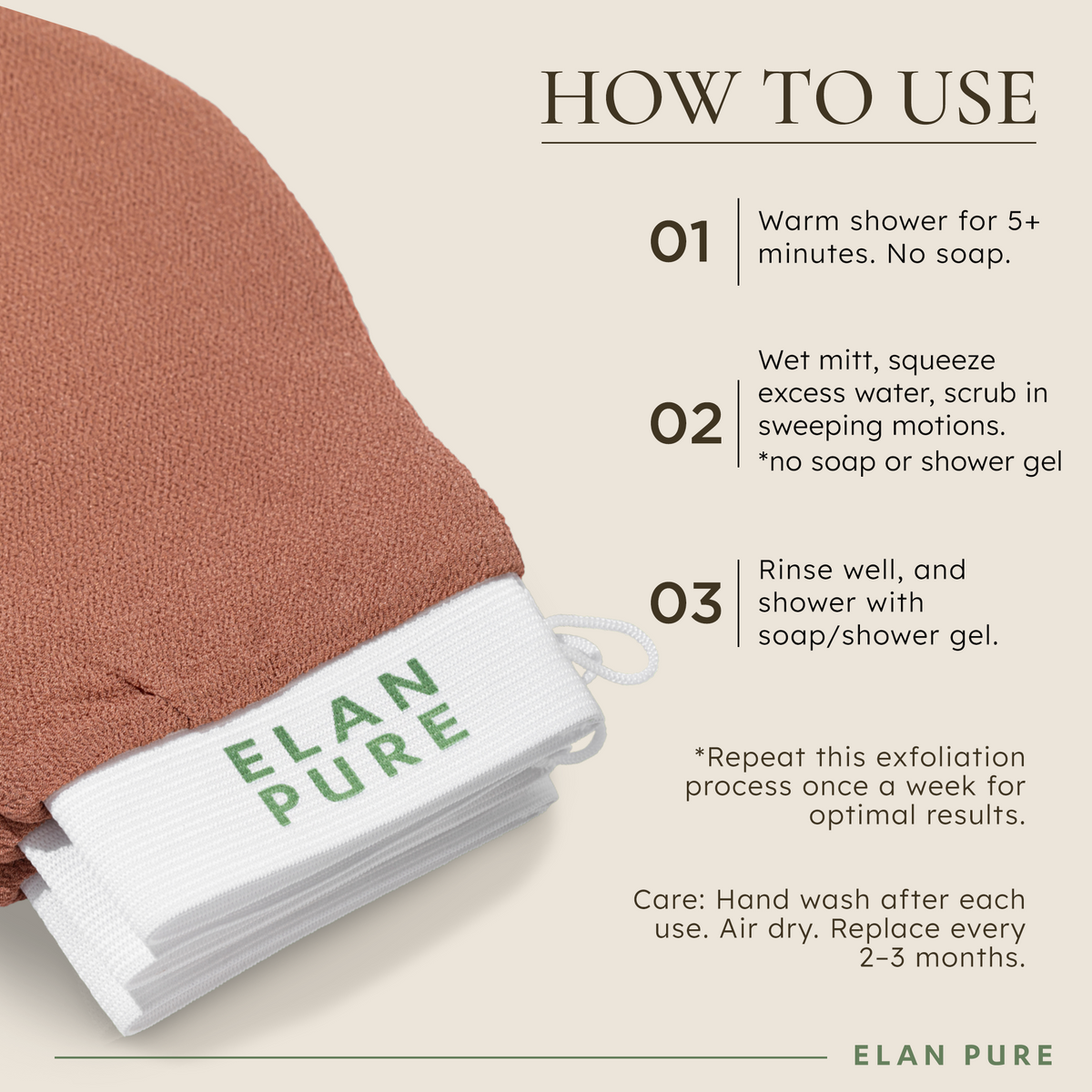 Guante exfoliante