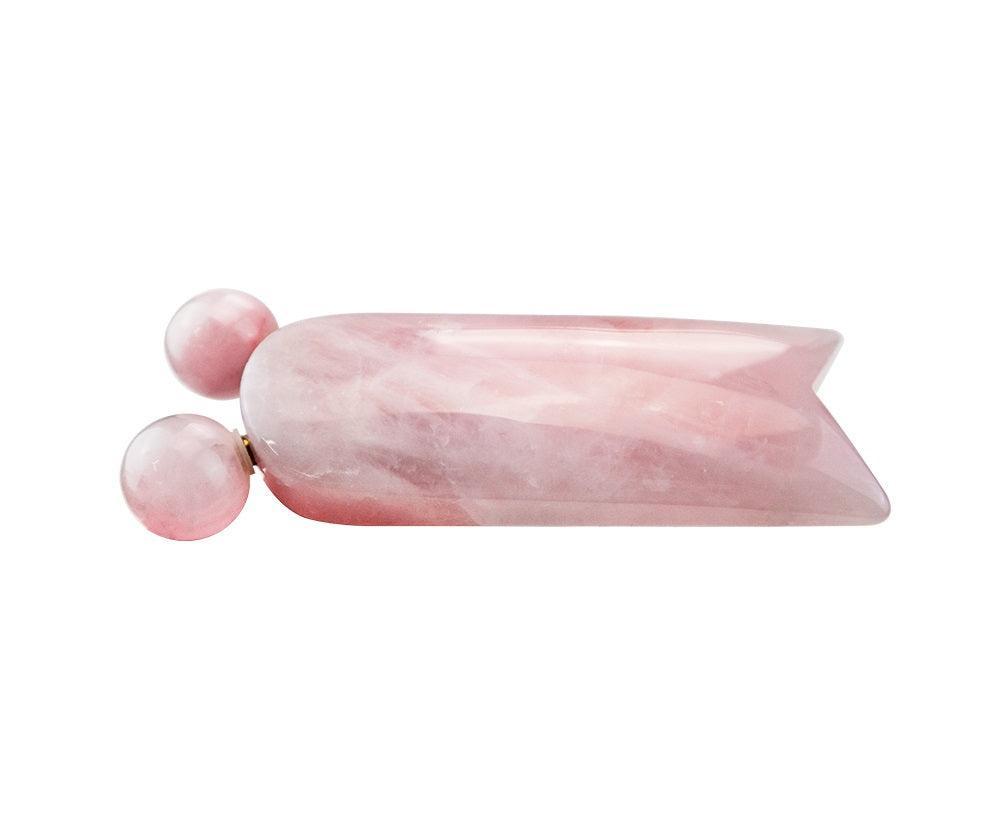 Kitty World's First Gua Sha with Roller - Rose Quartz