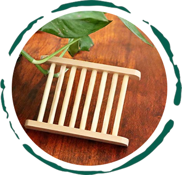 Jabonera de bambú ecológica.