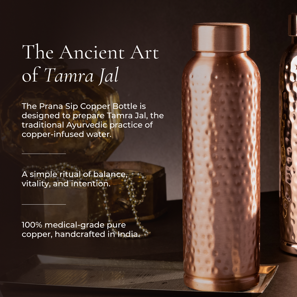 100% Pure Copper Bottle - Luxe Diamond