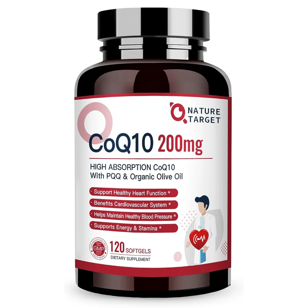 CoQ10 200mg with PQQ 10mg, Sunflower Lecithin & Organic Olive Oil, Softgels, 120ct