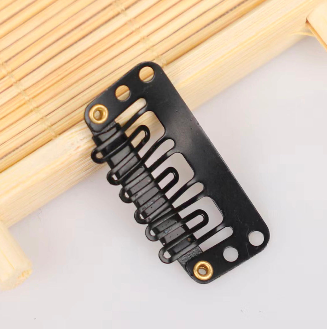 JBextension 10 PCS 6-Teeth U-Shape Snap Clips for Hair Extensions - 3.3cm/1.3inch 10 PCS