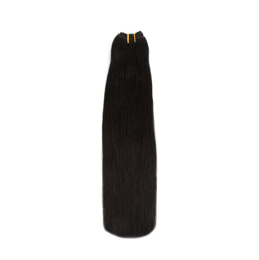 JBextension Weft Hair Extensions Human Hair 20 inch 100g Sew in Hair Extensions Real Human Hair Natural Hand Tied Sew in Extensions for Women Doublde Weft Long Straight