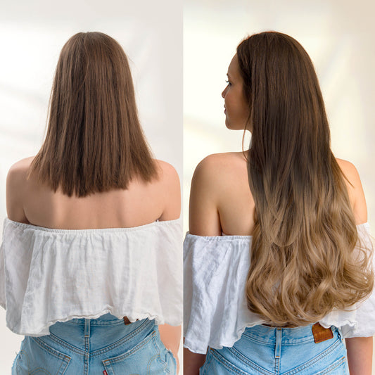 27" Hair Extensions Clip-in Curley 160g SHATUSH OMBRE'