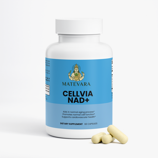 Cellvia NAD+ 500mg: Cellular Energy, Metabolism, Quercetin & Resveratrol | 60 Ct