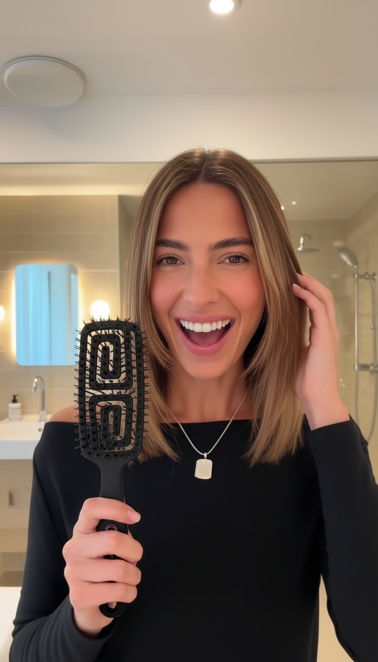 "Extreme Vented Flex" Small Contoured Styling Brush (Nylon + Boar)