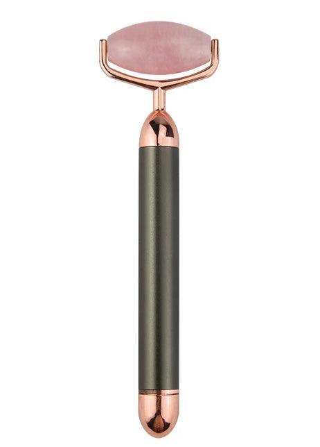 ZAQ Roll-On Rose Quartz W-Sonic Vibrating Face Roller