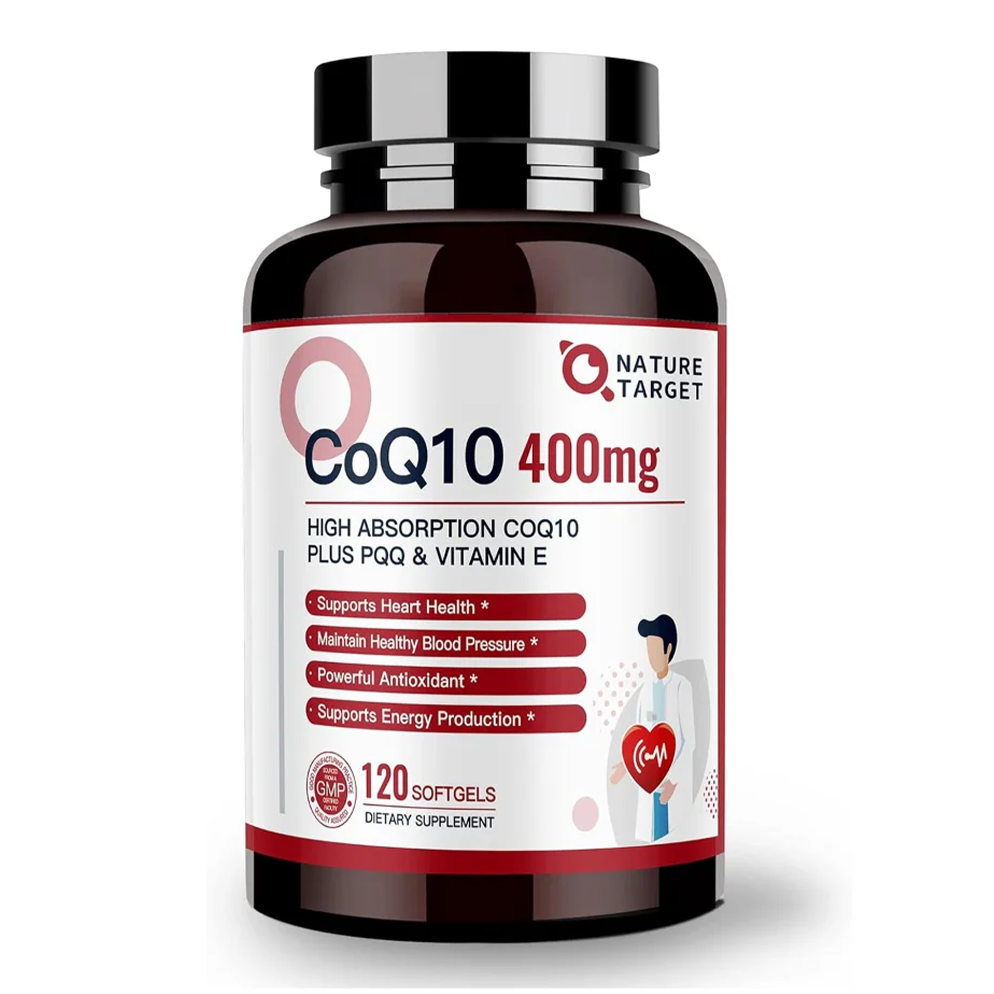 CoQ10 400mg with PQQ 20mg, Vitamin E 30mg & Black Pepper 95% Piperine, Softgels, 120ct
