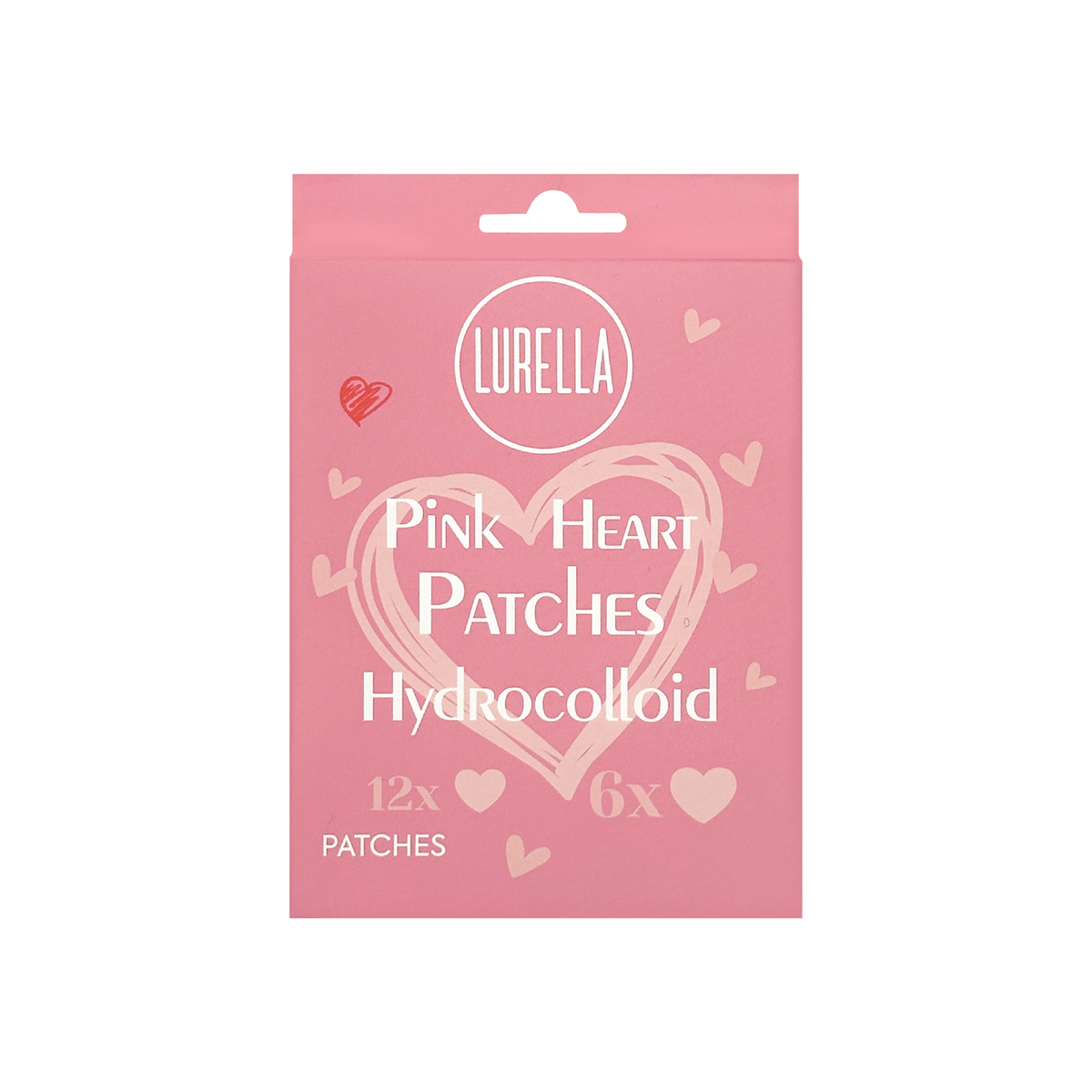 Parches para granos con forma de corazón rosa