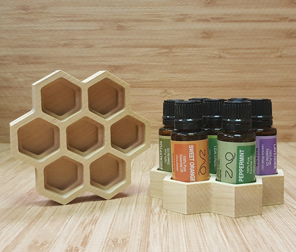 Soporte de panal para aceites esenciales para botellas de 15 ml o 5 ml - Hecho a mano