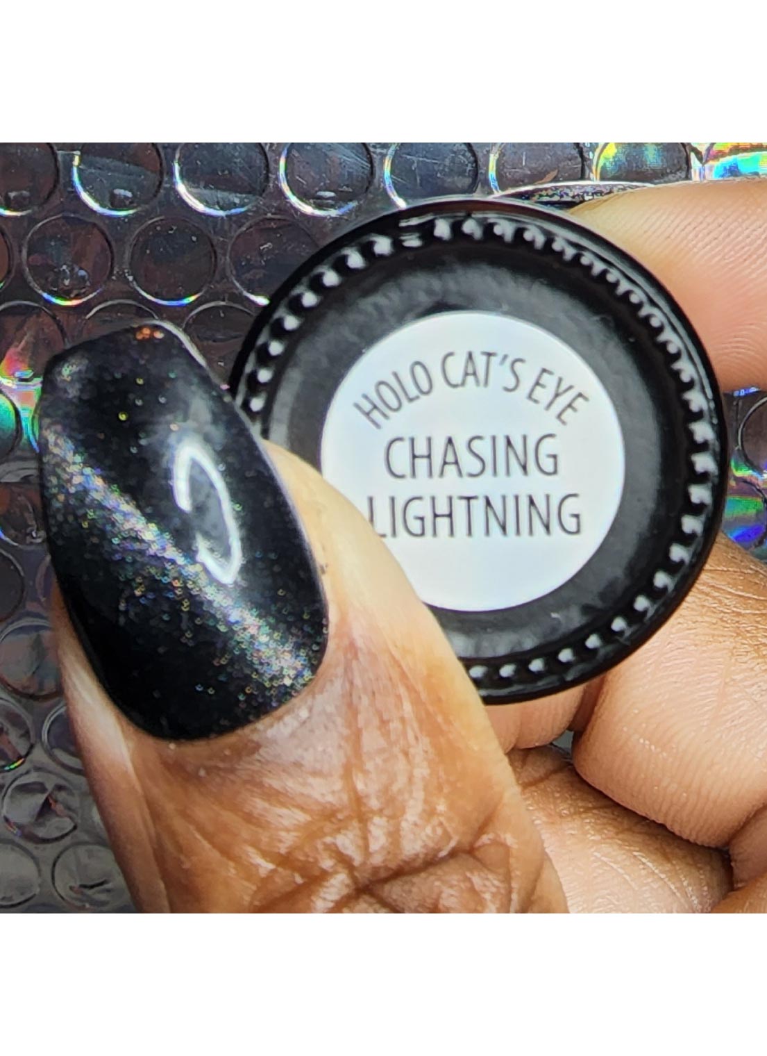 Chasing Lightning - Holo Cats Eye Gel Polish