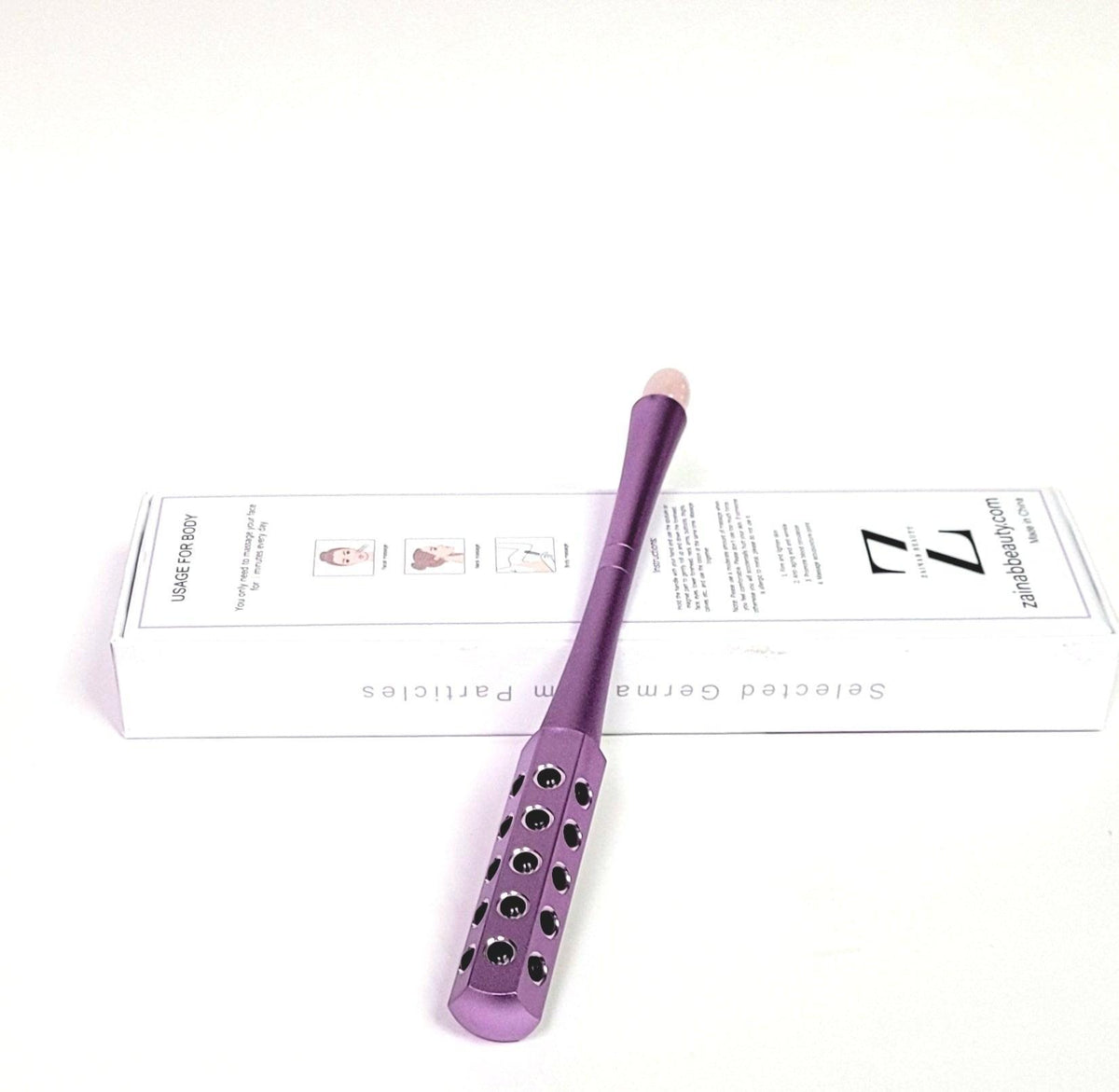 Aria Germanium Massage Roller with Rose Quartz stone