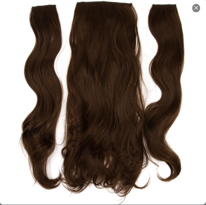 JBEXTENSION 3 PCS Hair Extension Clip Hair Extensions for Women Long Soft curly Clip Extensions Synthetic Double Weft Hair Full Head 24 Inch