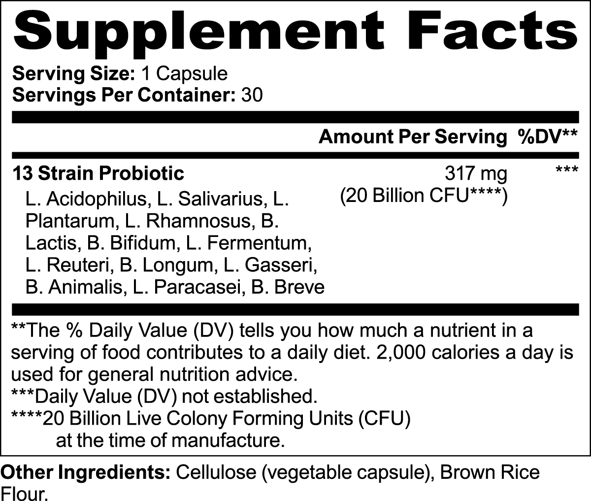 Biomara Probiotic 20 Billion CFU | Supports Digestive Health and Immune Function