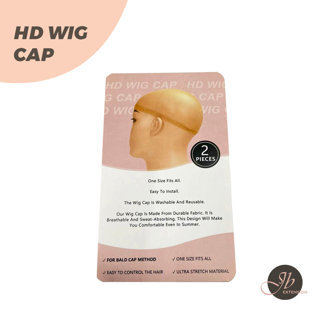 JBextension Real HD Wig Caps, 2 Pieces Ultra-thin Invisible and Breathable Stretchy Stocking Sheer Caps for Women Lace Front Wig HD Wig Cap 2 Pcs