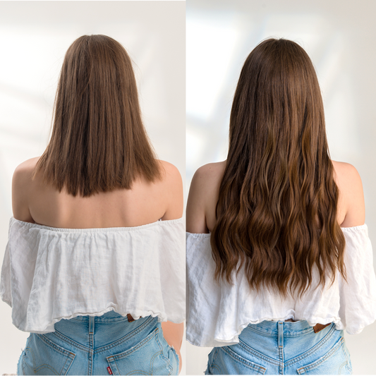 20" Hair Extensions Clip-in Body Wave 160g PURE COLOUR