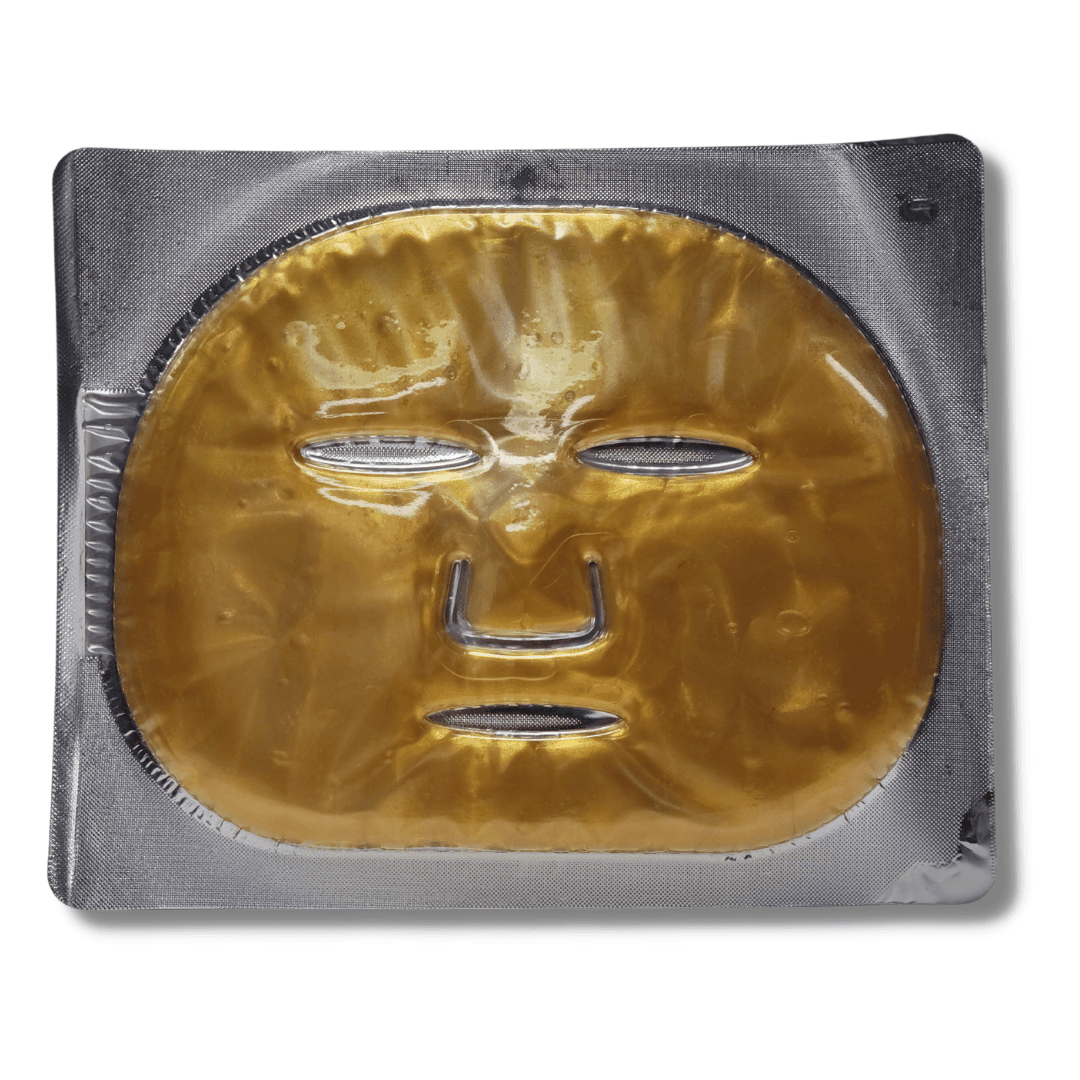 Mascarilla facial de gel reafirmante y reafirmante con oro de 24 quilates