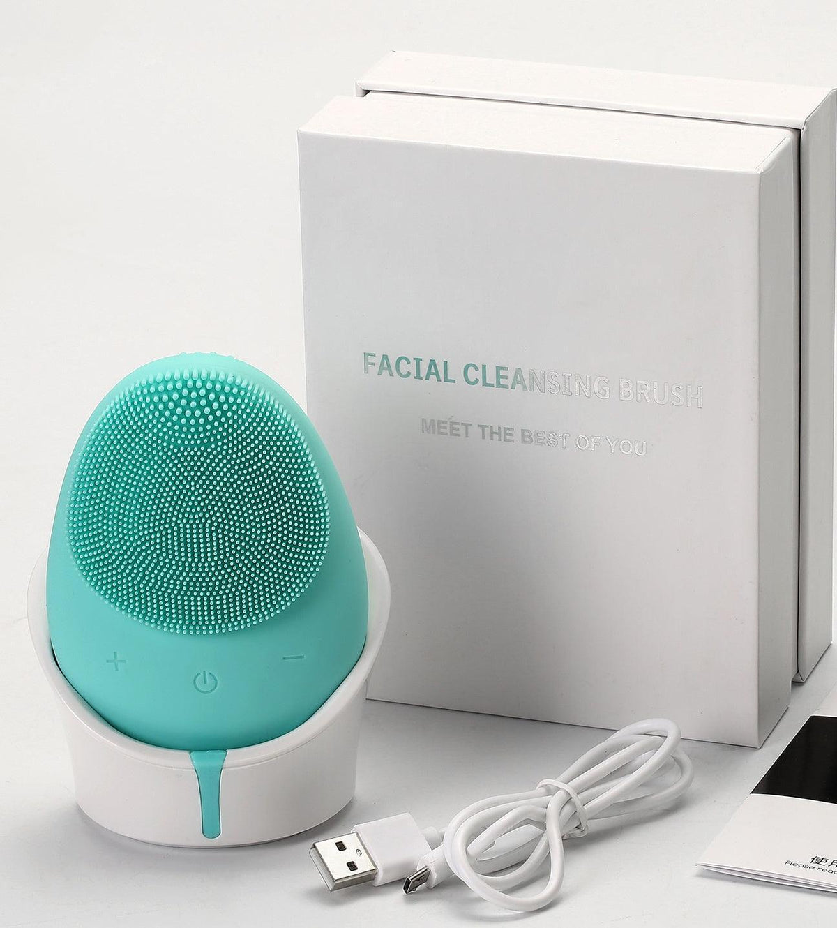 Cepillo limpiador facial de silicona Mellow W-SONIC