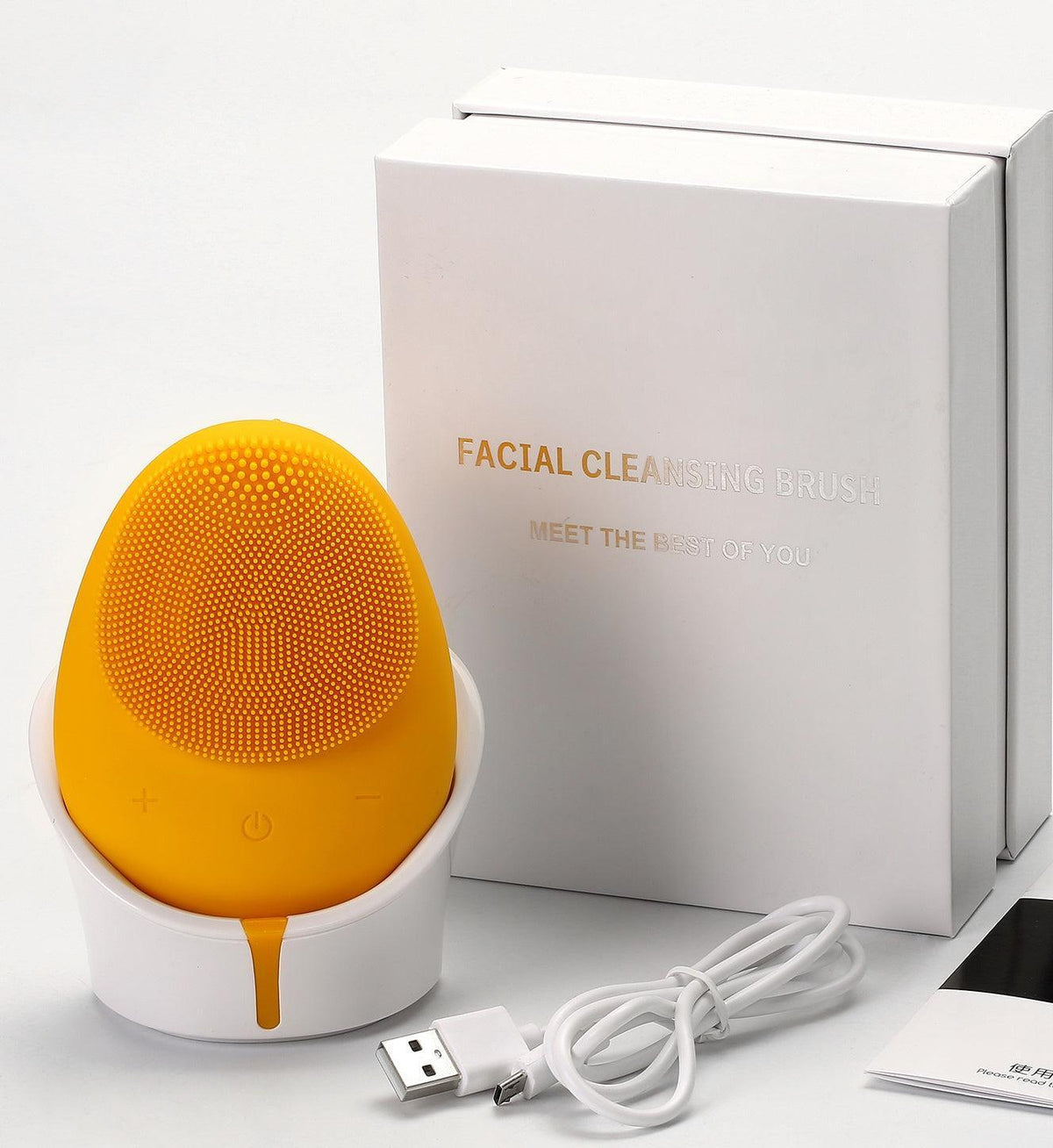 Cepillo limpiador facial de silicona Mellow W-SONIC