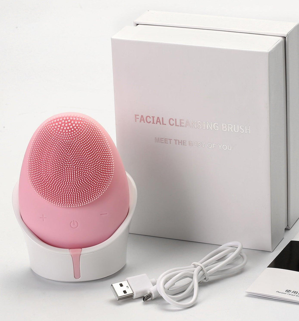 Cepillo limpiador facial de silicona Mellow W-SONIC