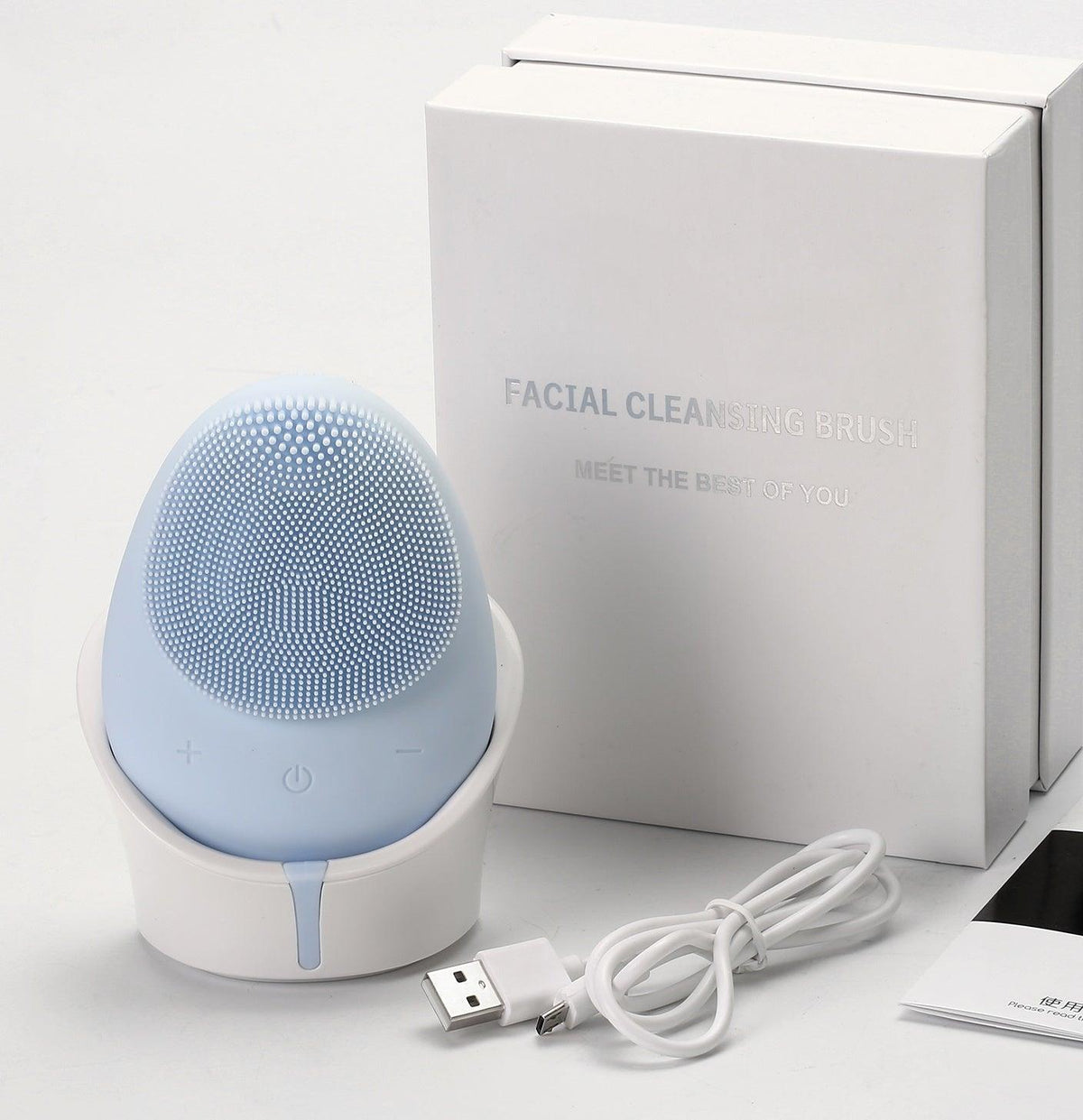 Cepillo limpiador facial de silicona Mellow W-SONIC