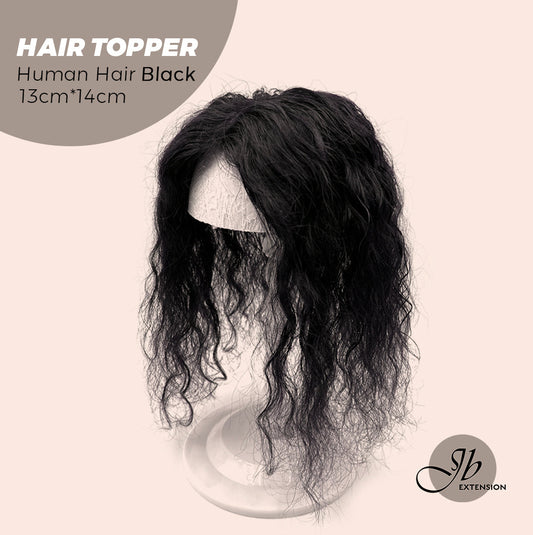 JBEXTENSION 10 Inches Natural Black Brown HUMAN HAIR WAVE TOPPER 13*14