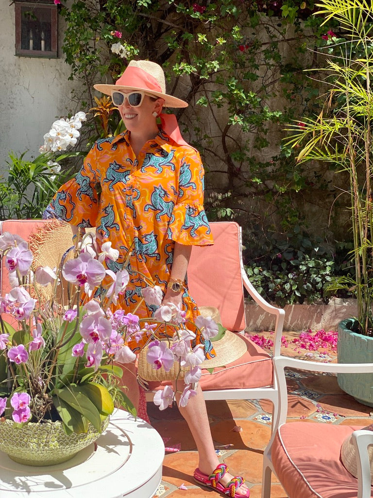 Sombrero para el sol Zinnia - Cinta de grogrén azul francesa larga y fina