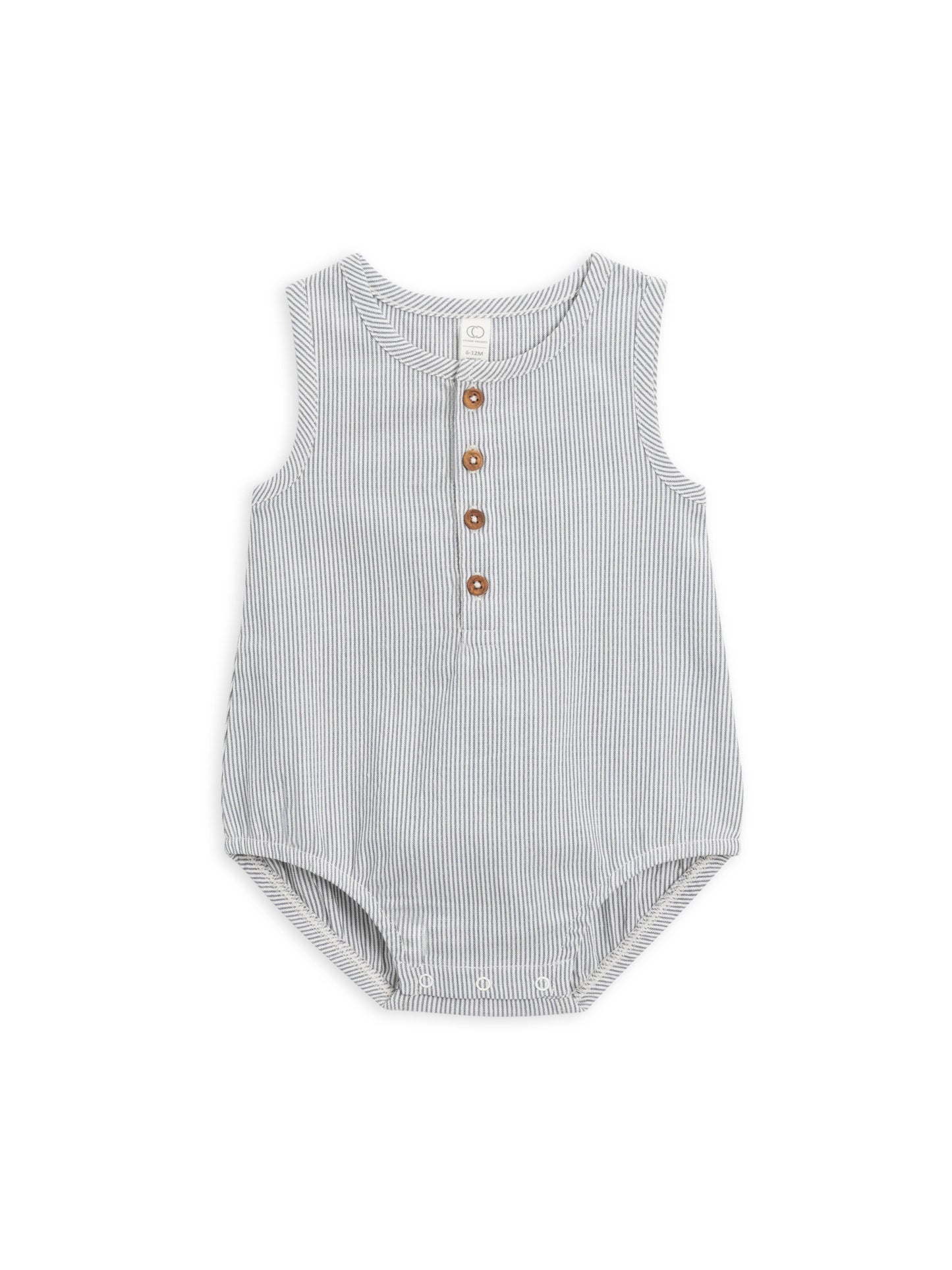 Organic Baby Wren Seersucker Bubble Romper