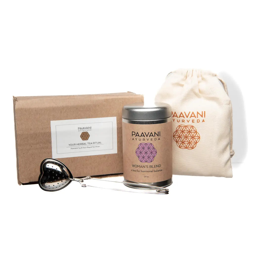 Tu ritual de té de hierbas | Té orgánico de hojas sueltas e infusor de corazón