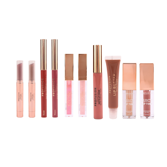 Crimson Festive Lips – 10-Piece Lip Collection