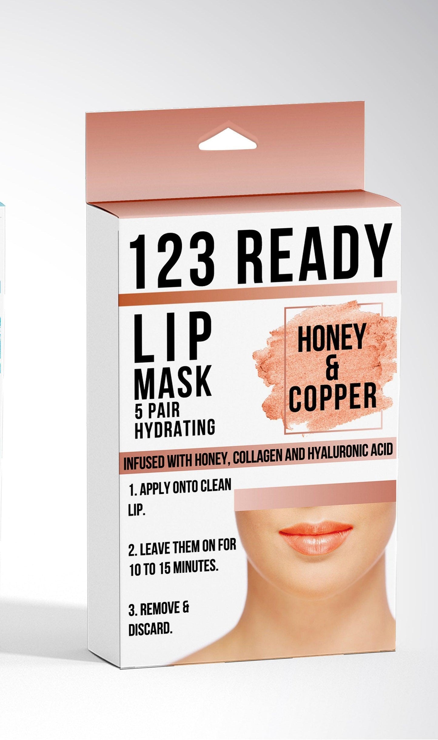 123 READY COPPER HONEY HYDRATING GEL LIP PATCHES 5PC