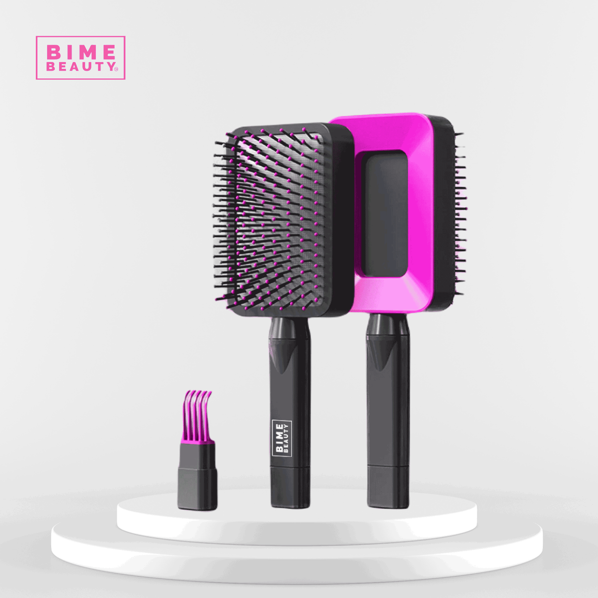 Brosse à cheveux rectangulaire de luxe autonettoyante 3D