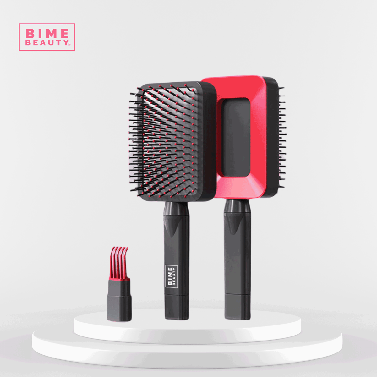 Brosse à cheveux rectangulaire de luxe autonettoyante 3D