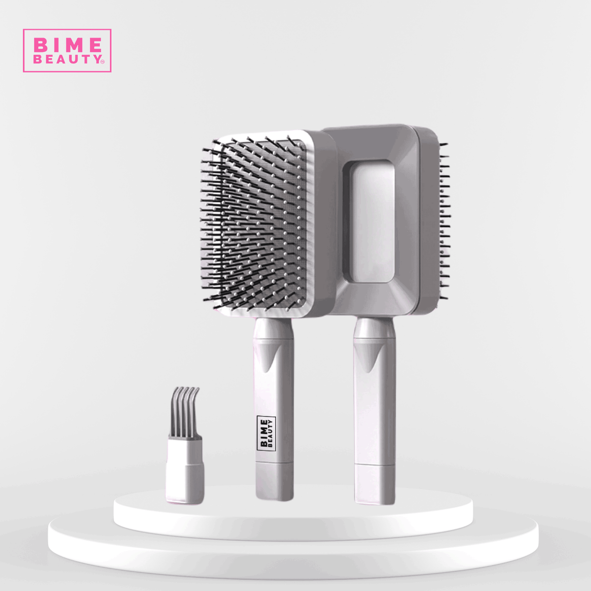 Brosse à cheveux rectangulaire de luxe autonettoyante 3D