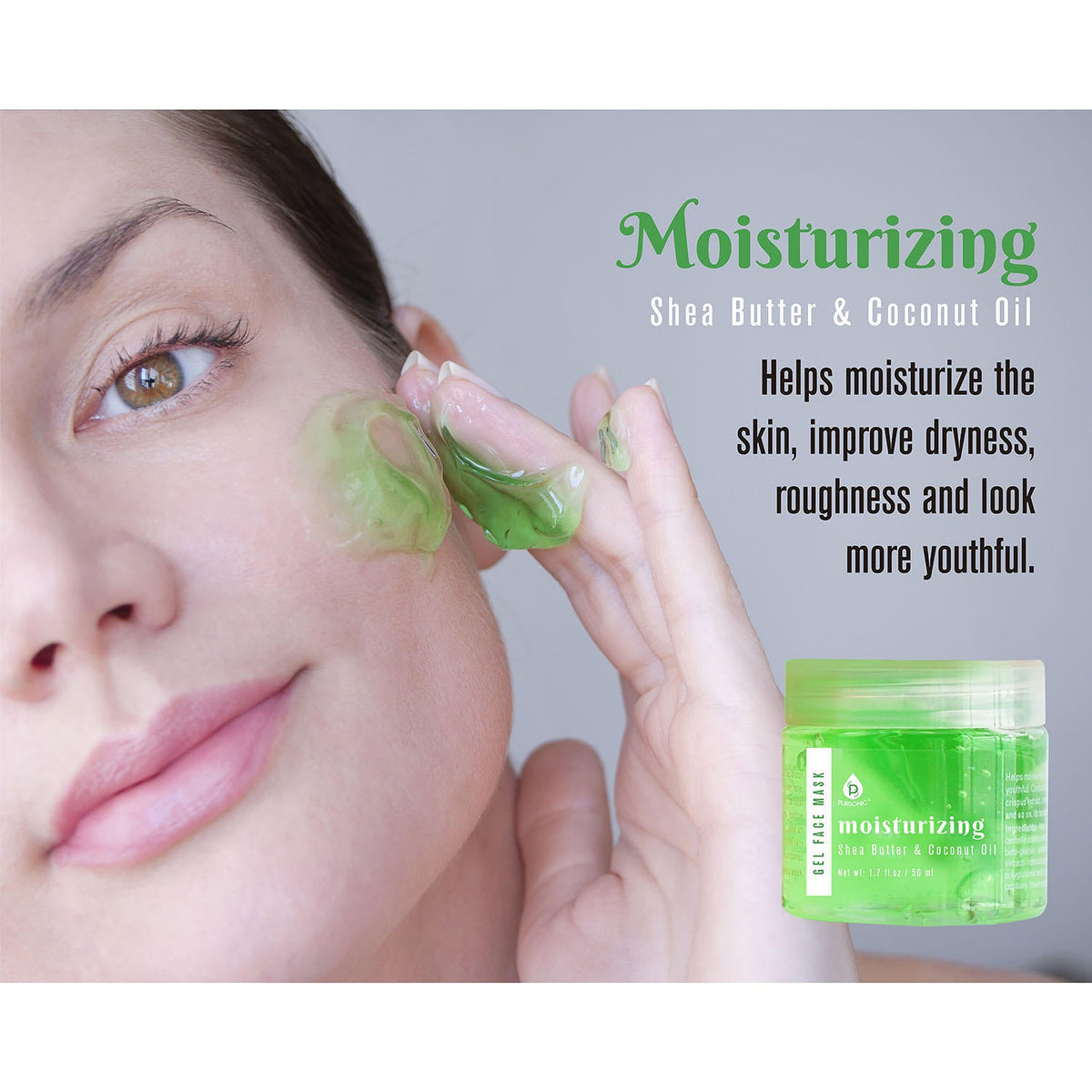 Mascarilla facial de gel con aplicador (paquete de 3)