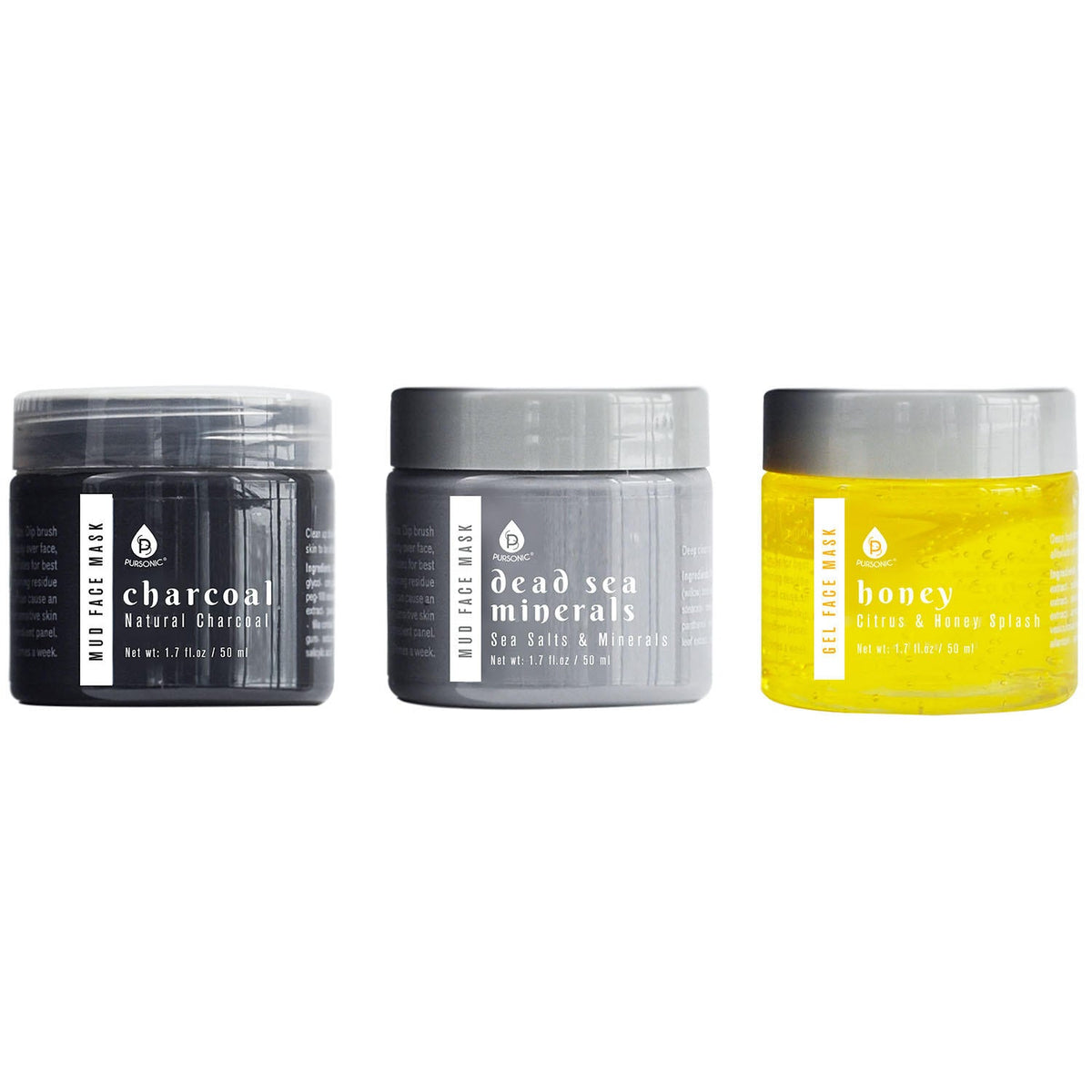 Mascarilla facial de barro con aplicador (paquete de 3)