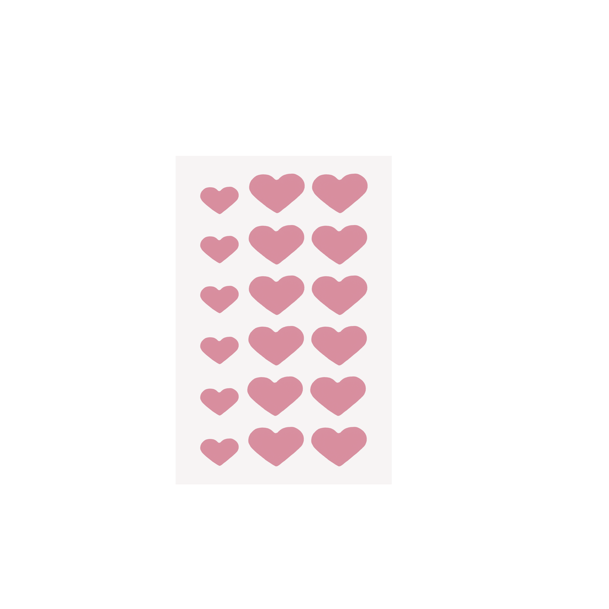 Parches para granos con forma de corazón rosa