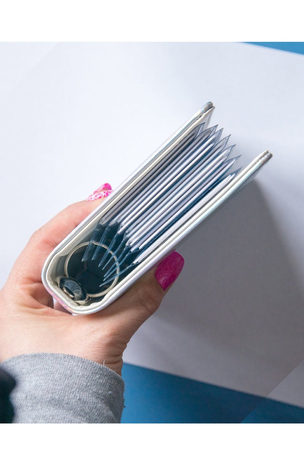 Mini Holographic Nail Stamp Storage Binder