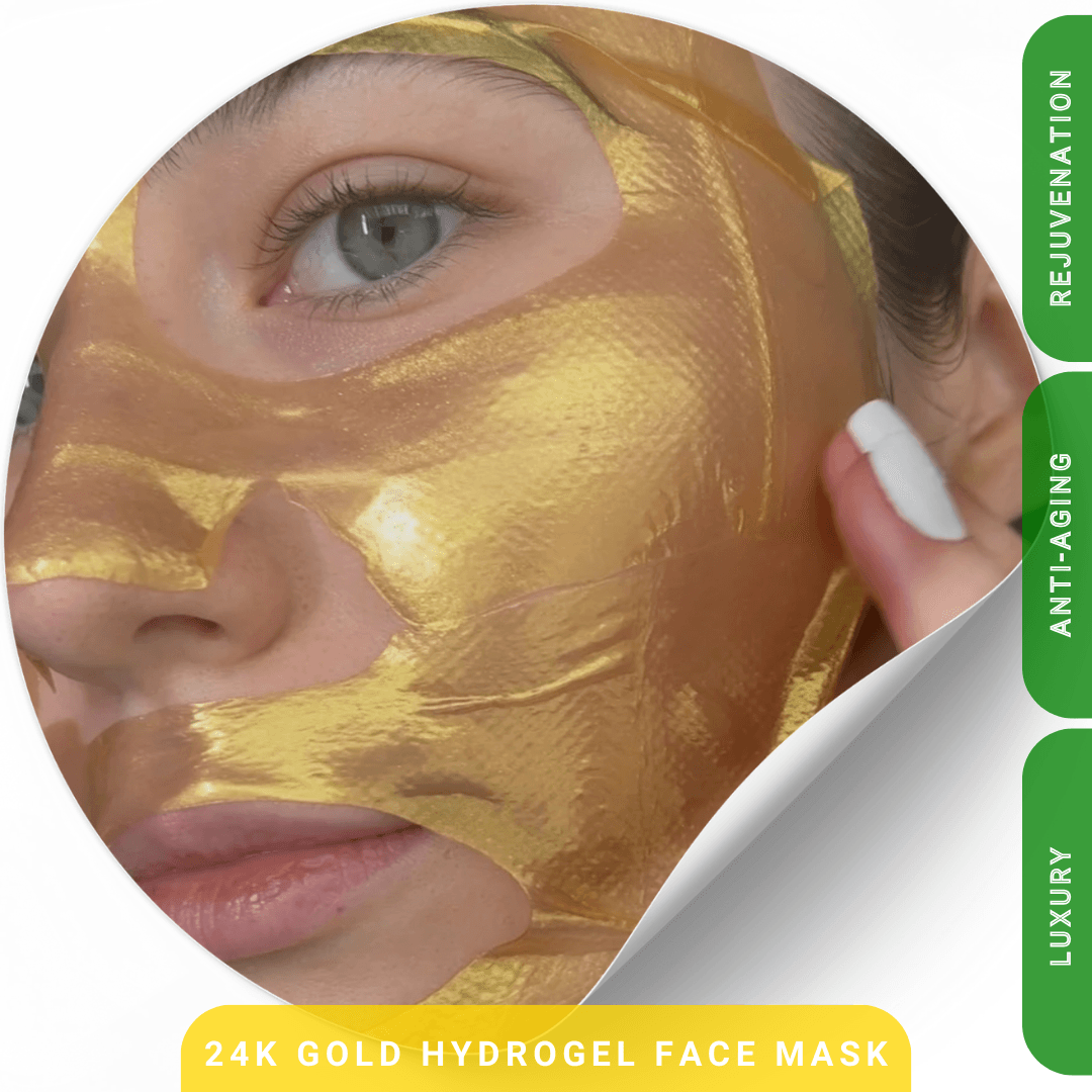 Mascarilla facial de hidrogel de oro de 24 quilates