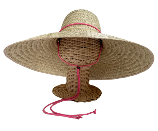 Geranium Sun Hat - Thin Pink & Purple Paracord Lanyard with Amethyst Toggle