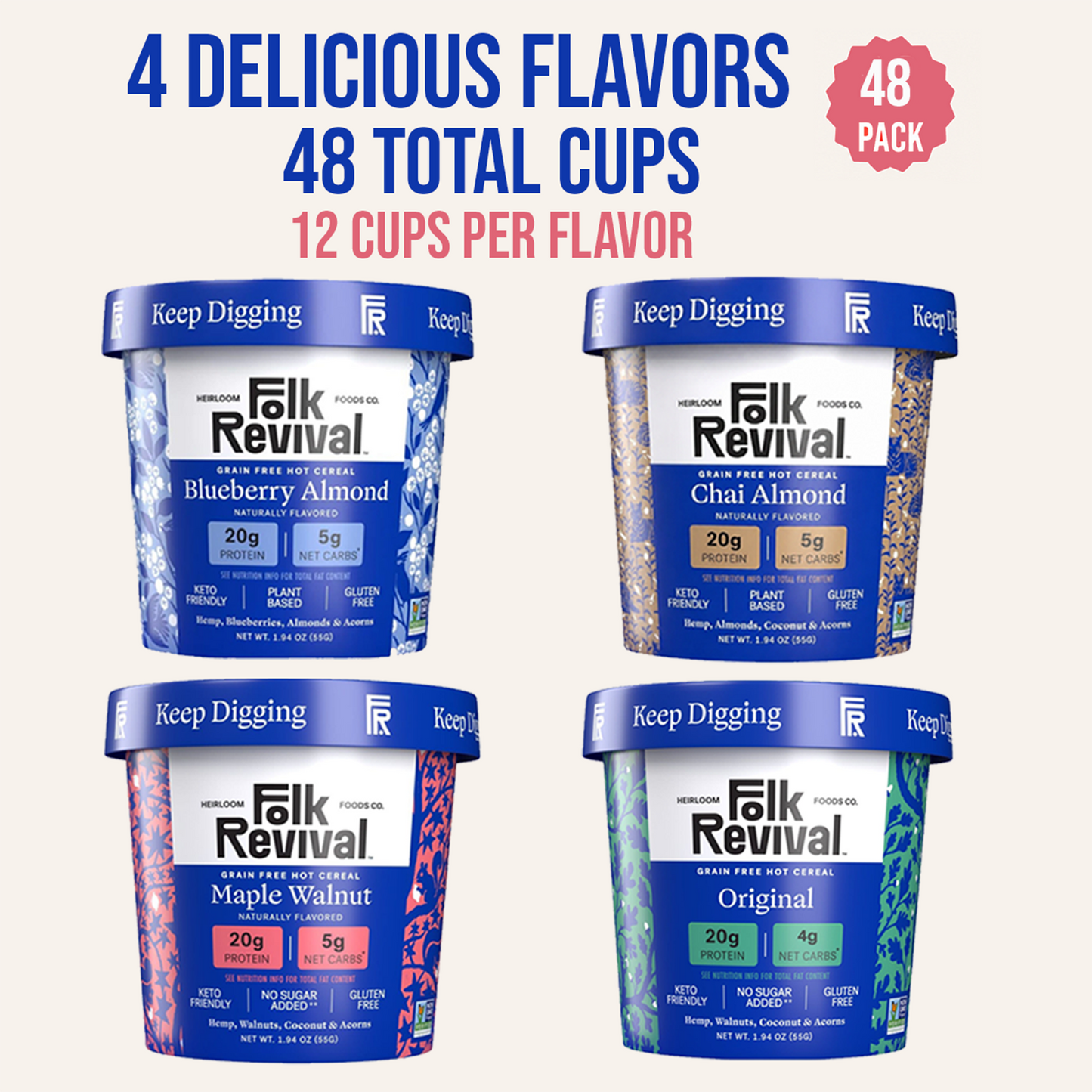 Variety Pack - Keto Instant 'Oatmeal'