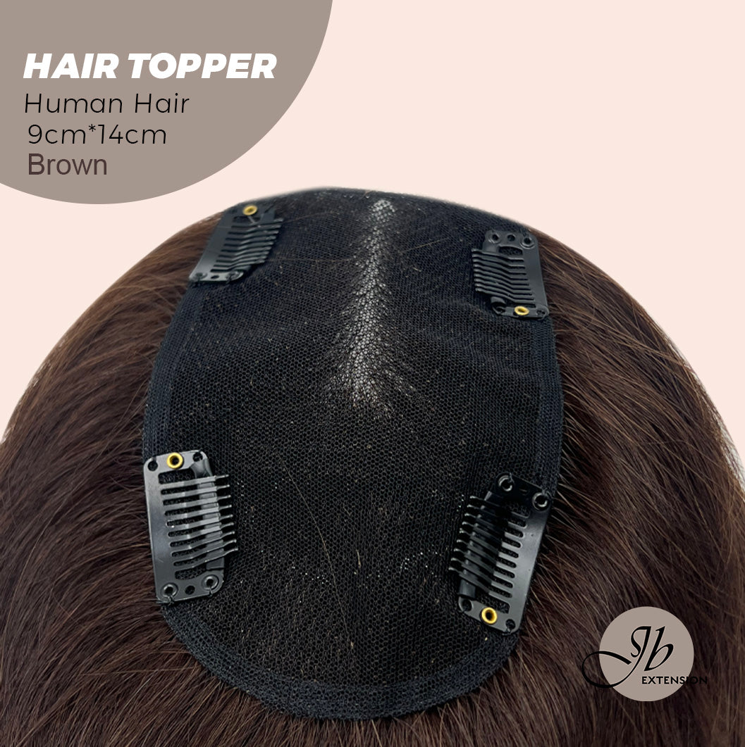 JBEXTENSION 10 Inches Natural Black Brown HUMAN HAIR TOPPER 9*14