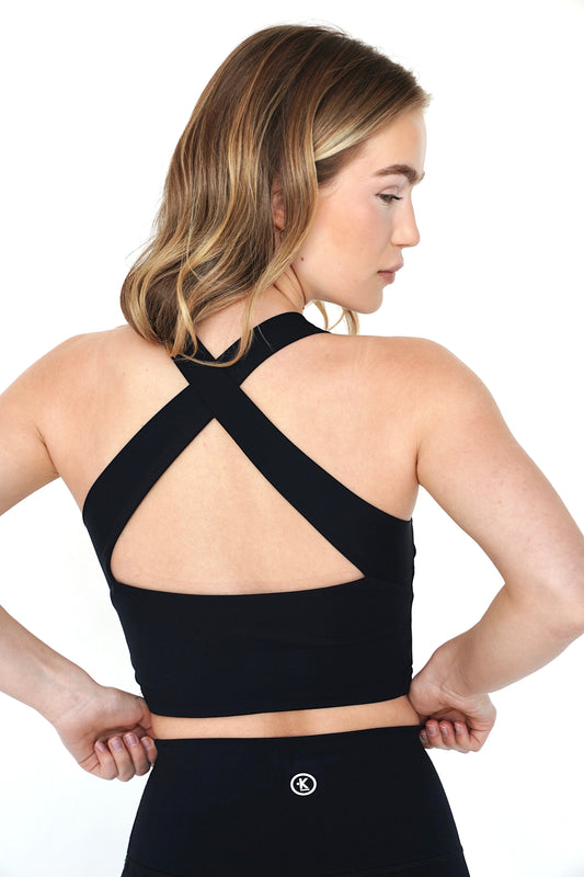 I Am Wonderful Halter Neck Black Bra