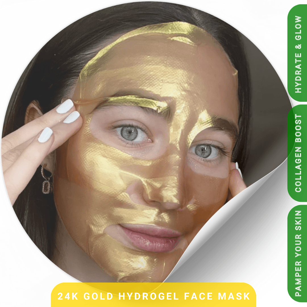 Mascarilla facial de hidrogel de oro de 24 quilates