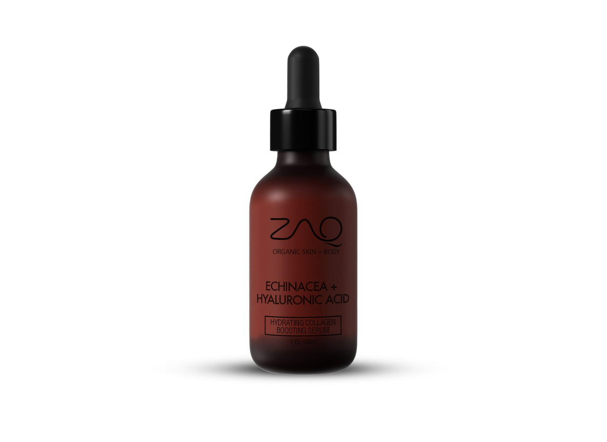 Suero hidratante potenciador de colágeno ZAQ: antioxidantes, ácido hialurónico y células madre de equinácea