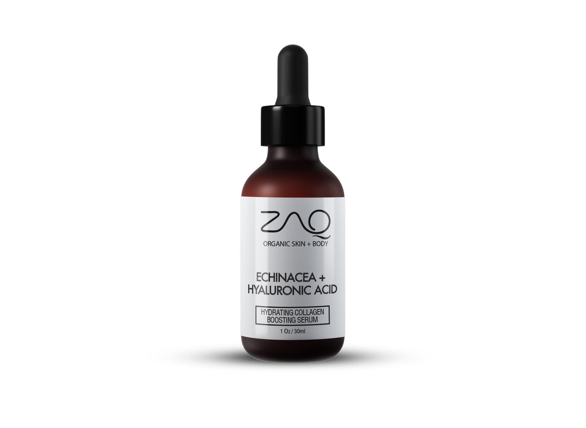 Suero hidratante potenciador de colágeno ZAQ: antioxidantes, ácido hialurónico y células madre de equinácea