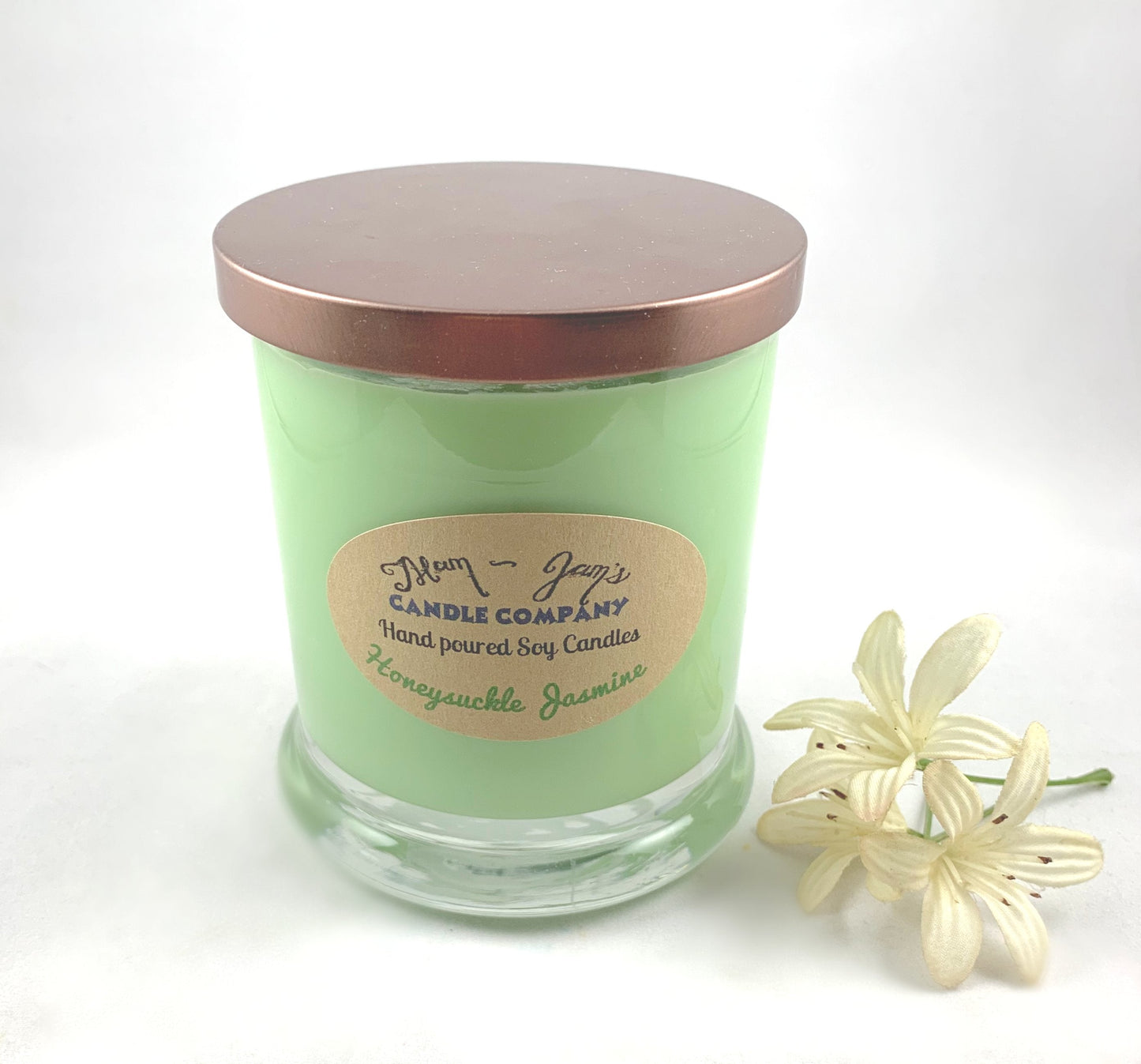 Bougie de soja Chèvrefeuille Jasmin – Parfum doux et floral | Mam Jam’s