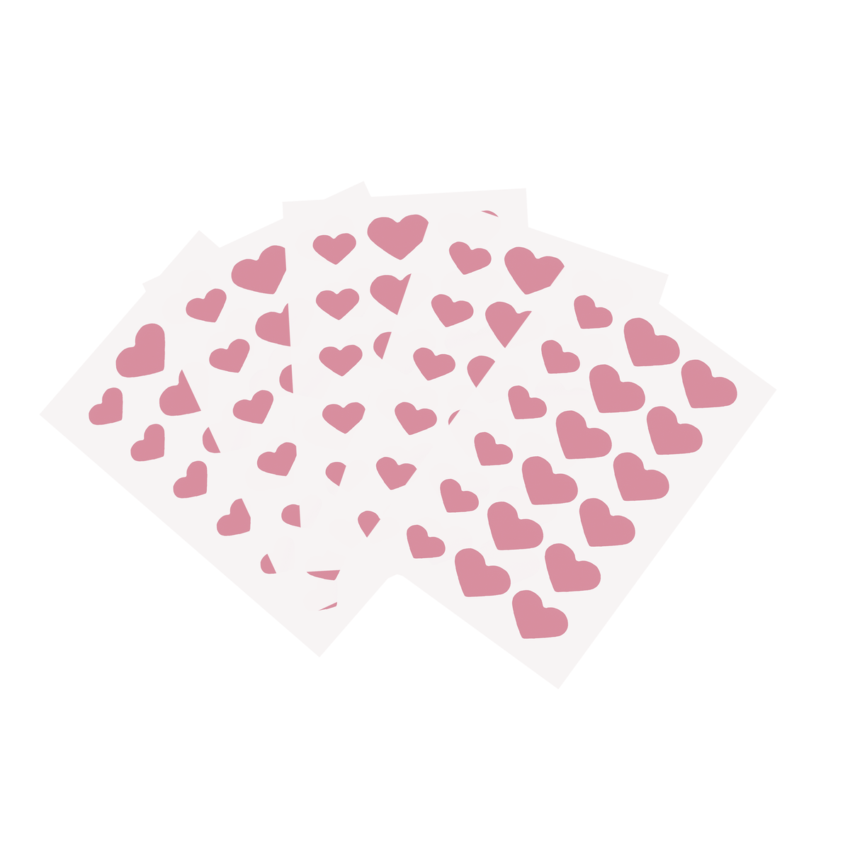 Parches para granos con forma de corazón rosa