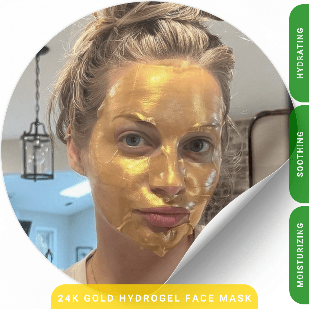 Mascarilla facial de hidrogel de oro de 24 quilates